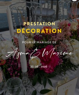 Prestation décoration, table fleurie